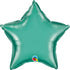 Personalised Chrome Green <br> Star Balloon